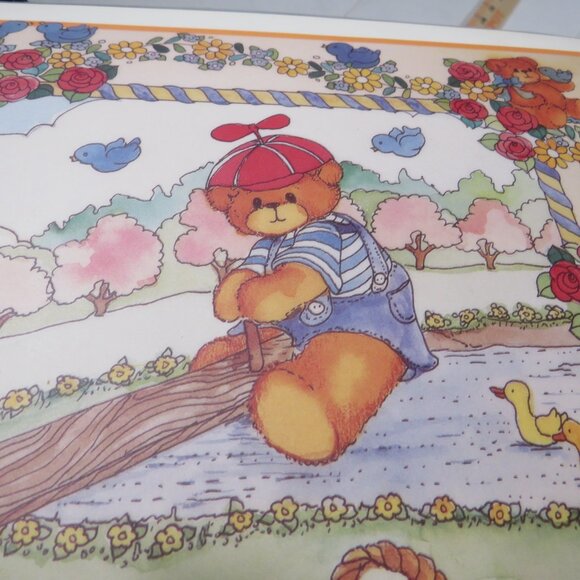 Vintage LUCY RIGGS 1986 Placemat SEE SAW #80269 (professional thick lamination) - Picture 10 of 11